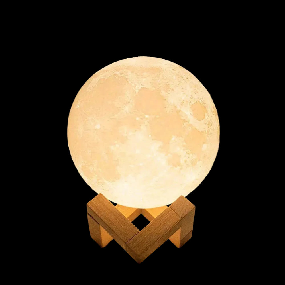 D5 Starry Moon Lamp 8Cm - LED Night Light with Stand, Perfect for Bedroom Decor and Gifts